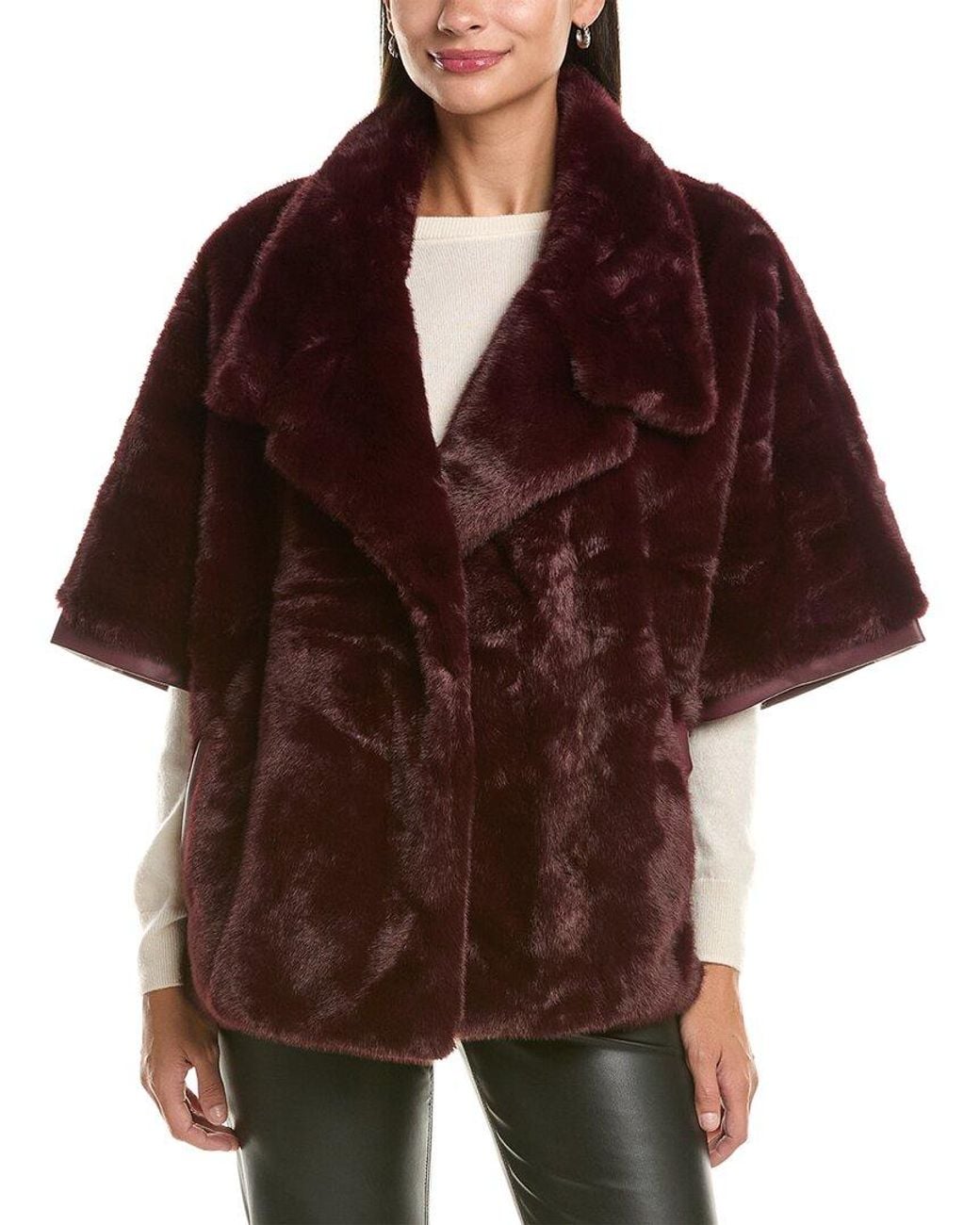 La Fiorentina Brown Faux Fur Jacket