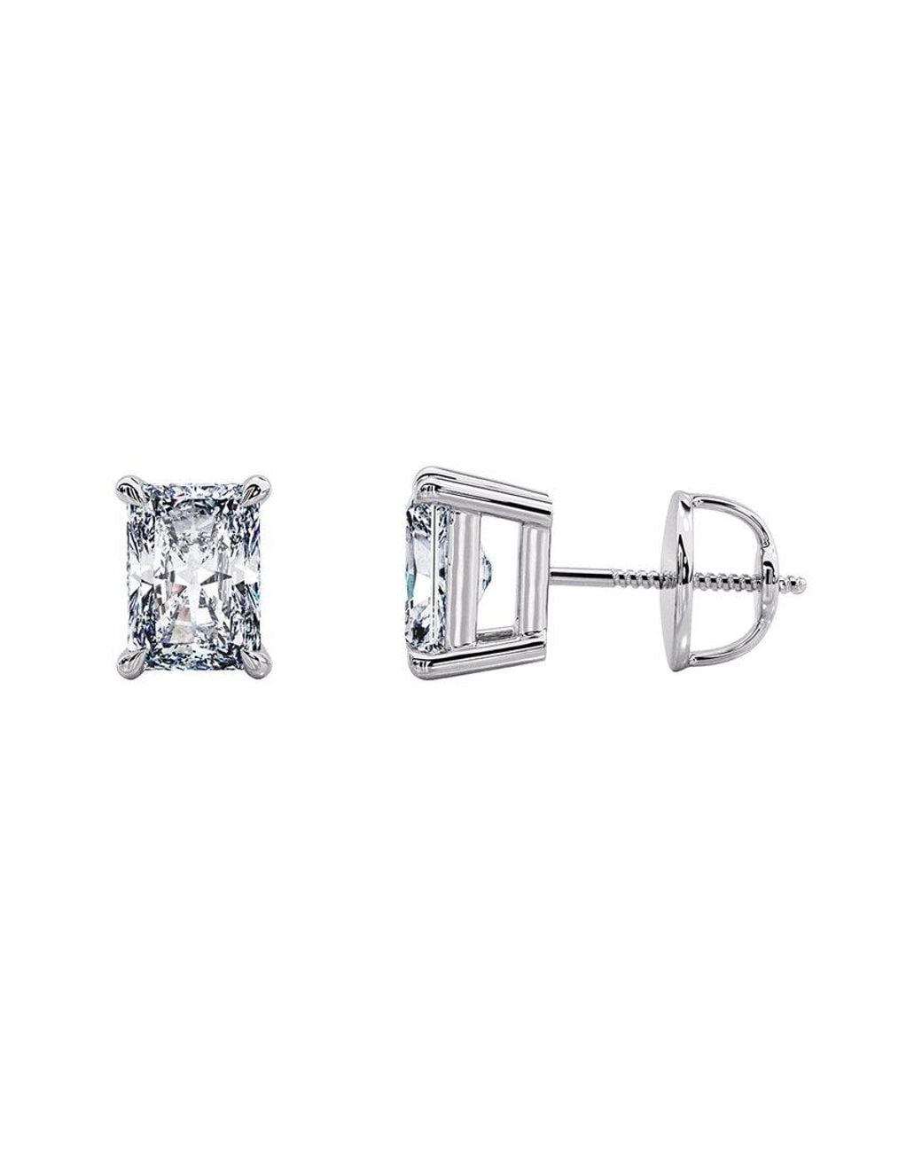 Lab Grown Diamonds Metallic 14K 1.50 Ct. Tw. Lab-Grown Diamond Earrings