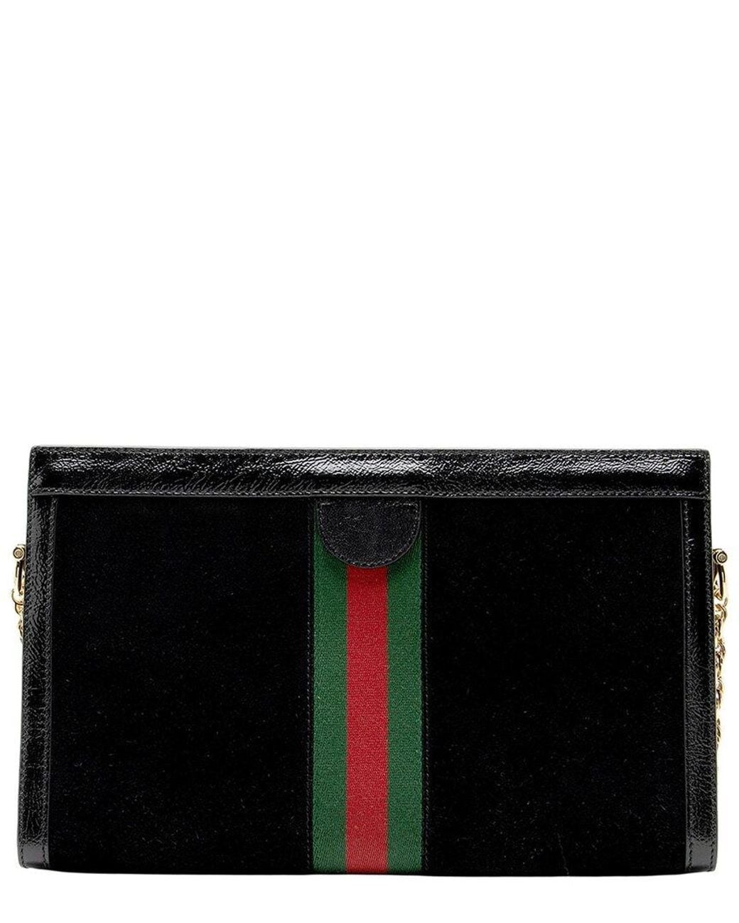 Gucci Black Suede Ophidia Large Chain Shoulder Bag (authentic Pre-loved)