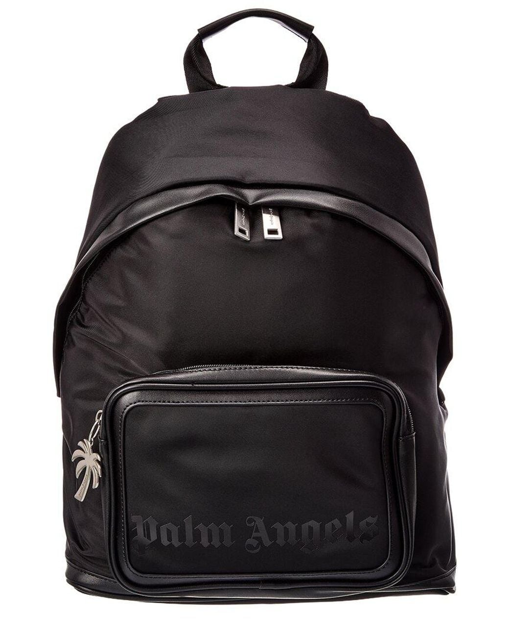 Palm Angels Black Contrast Detail Dome Backpack for men