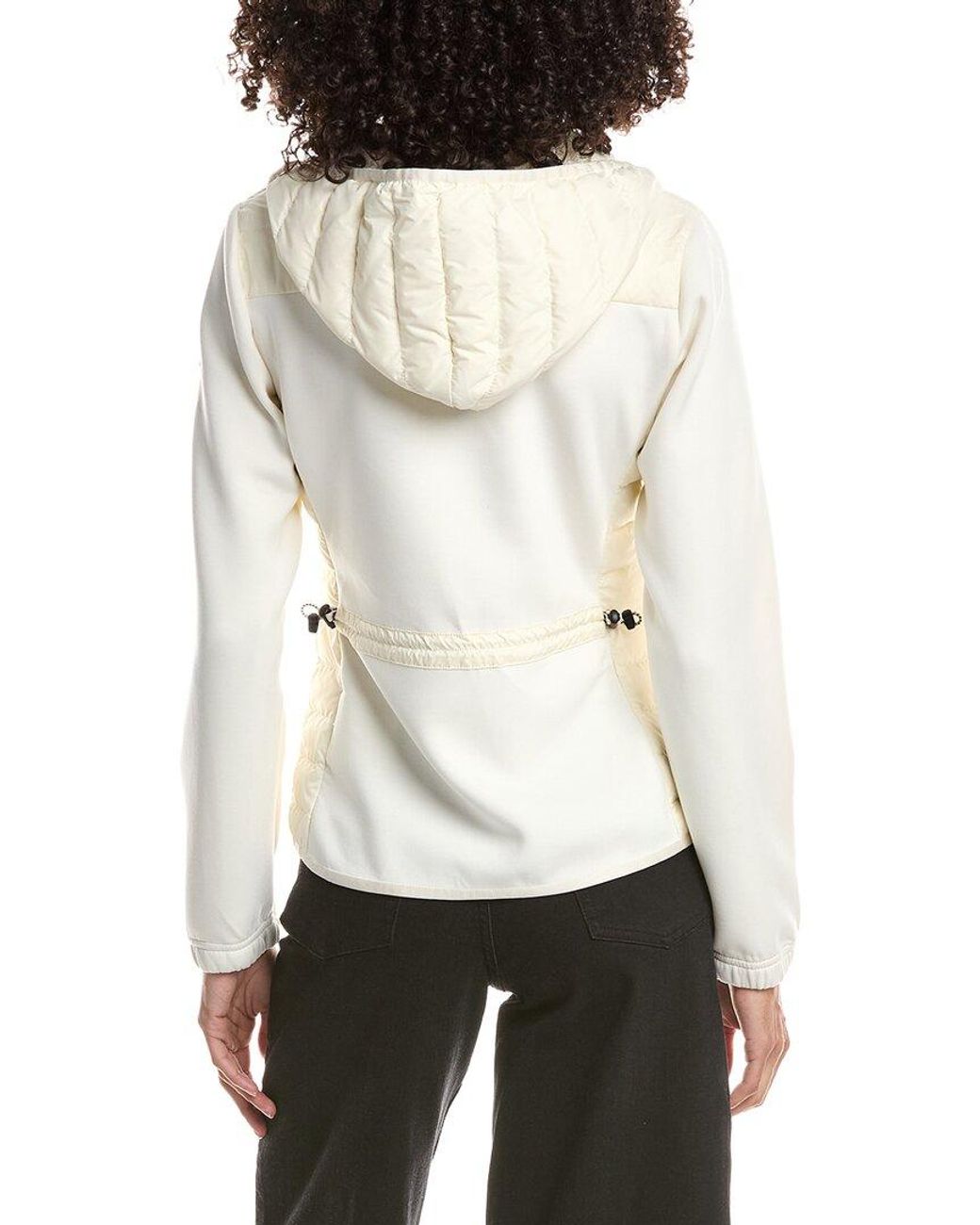 Moncler White Quilted Zip-Up Sweatshirt