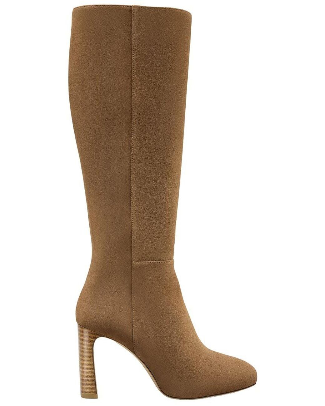Stuart Weitzman Brown Babette Platform Zip Suede Boot