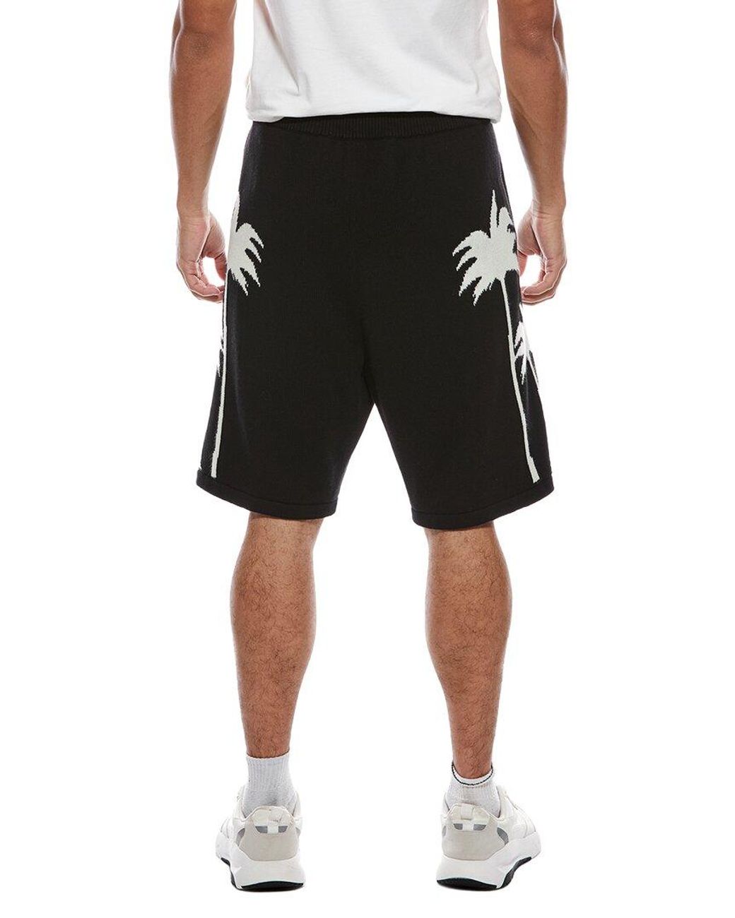 Palm Angels Black Wool-Blend Short for men