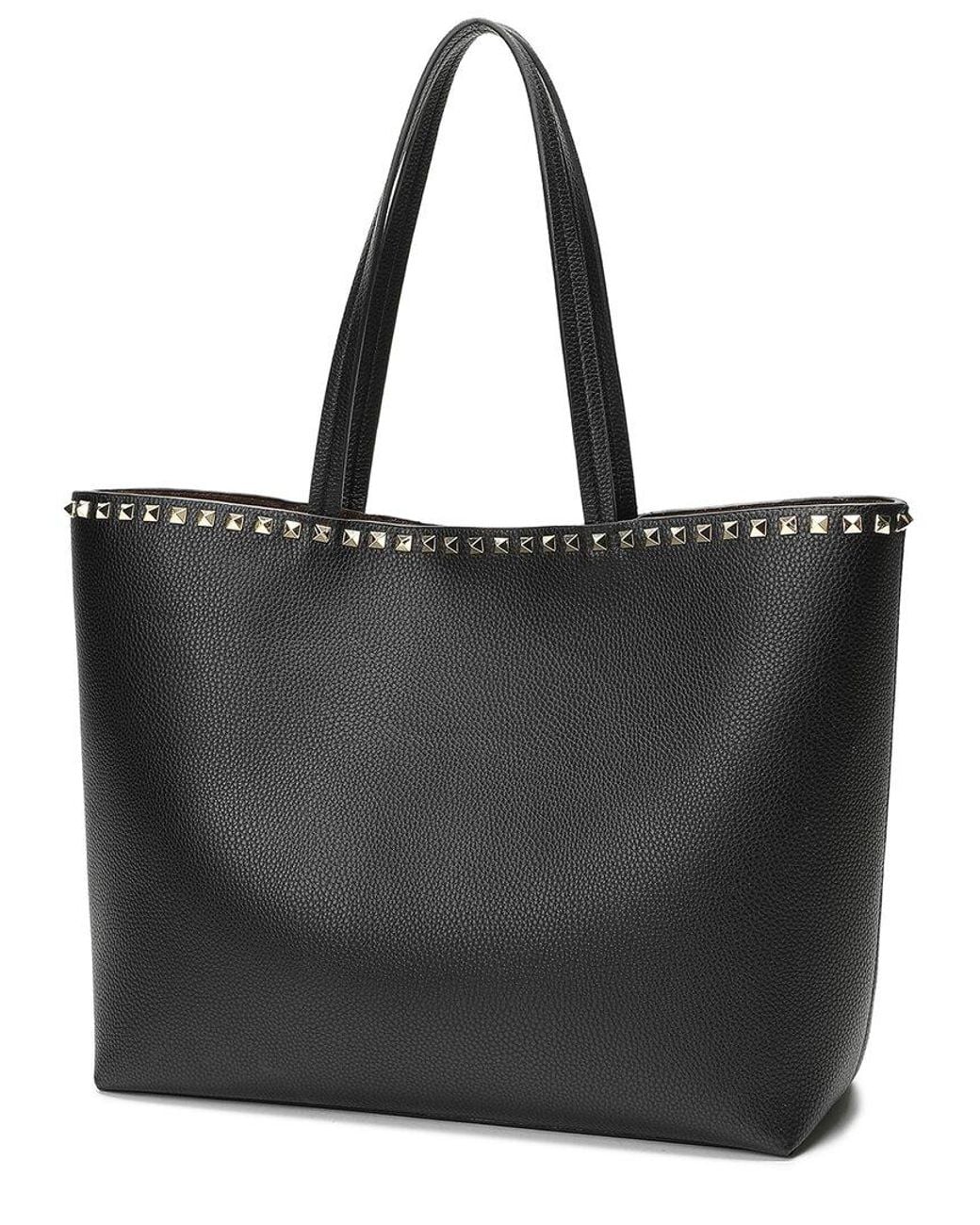 Tiffany & Fred Paris Black Full-Grain Leather Tote