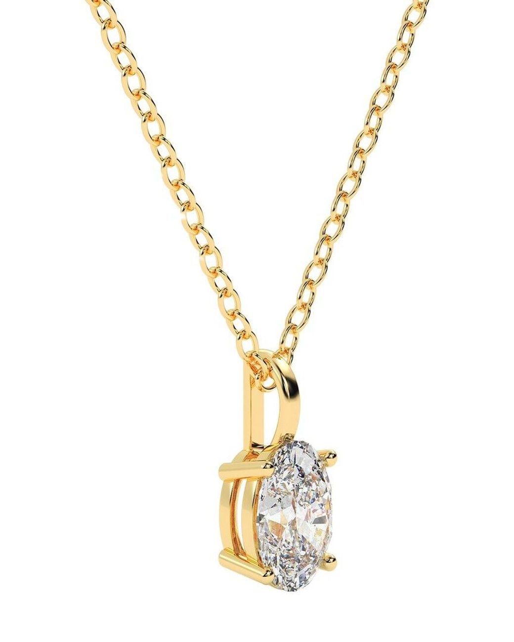 Lab Grown Diamonds Metallic 14k 1.00 Ct. Tw. Lab-grown Diamond Necklace
