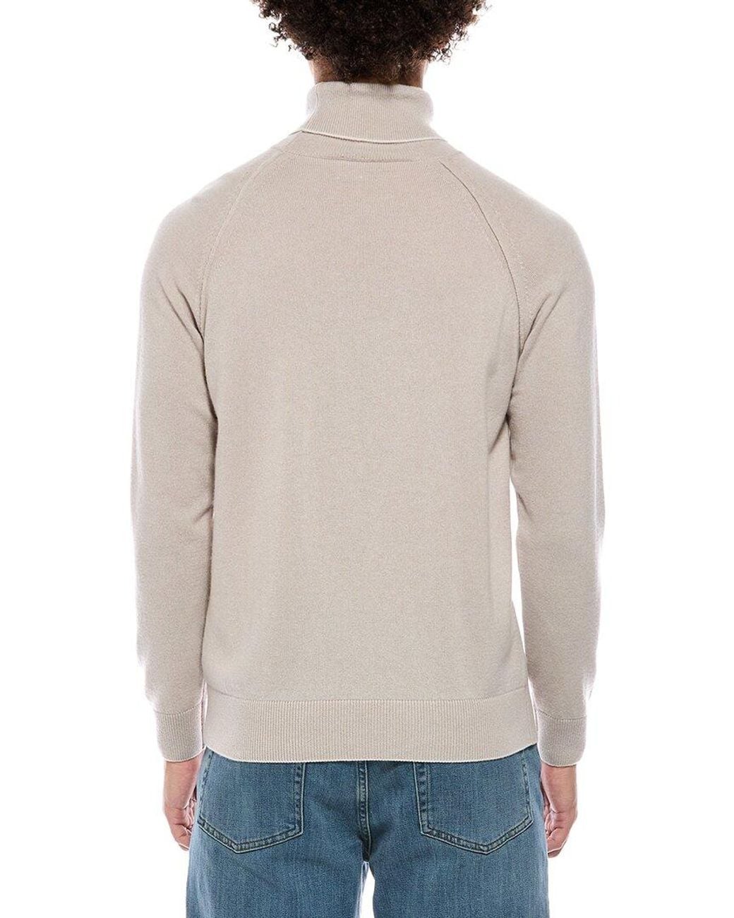 Eleventy Blue 100% Cashmere Turtleneck Sweater for men
