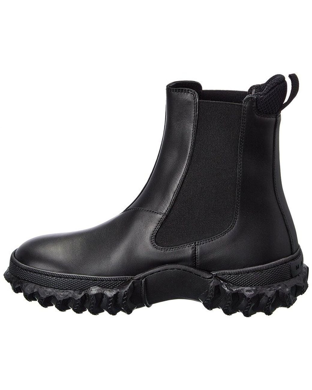 Marni Black Chunky Leather Chelsea Boot