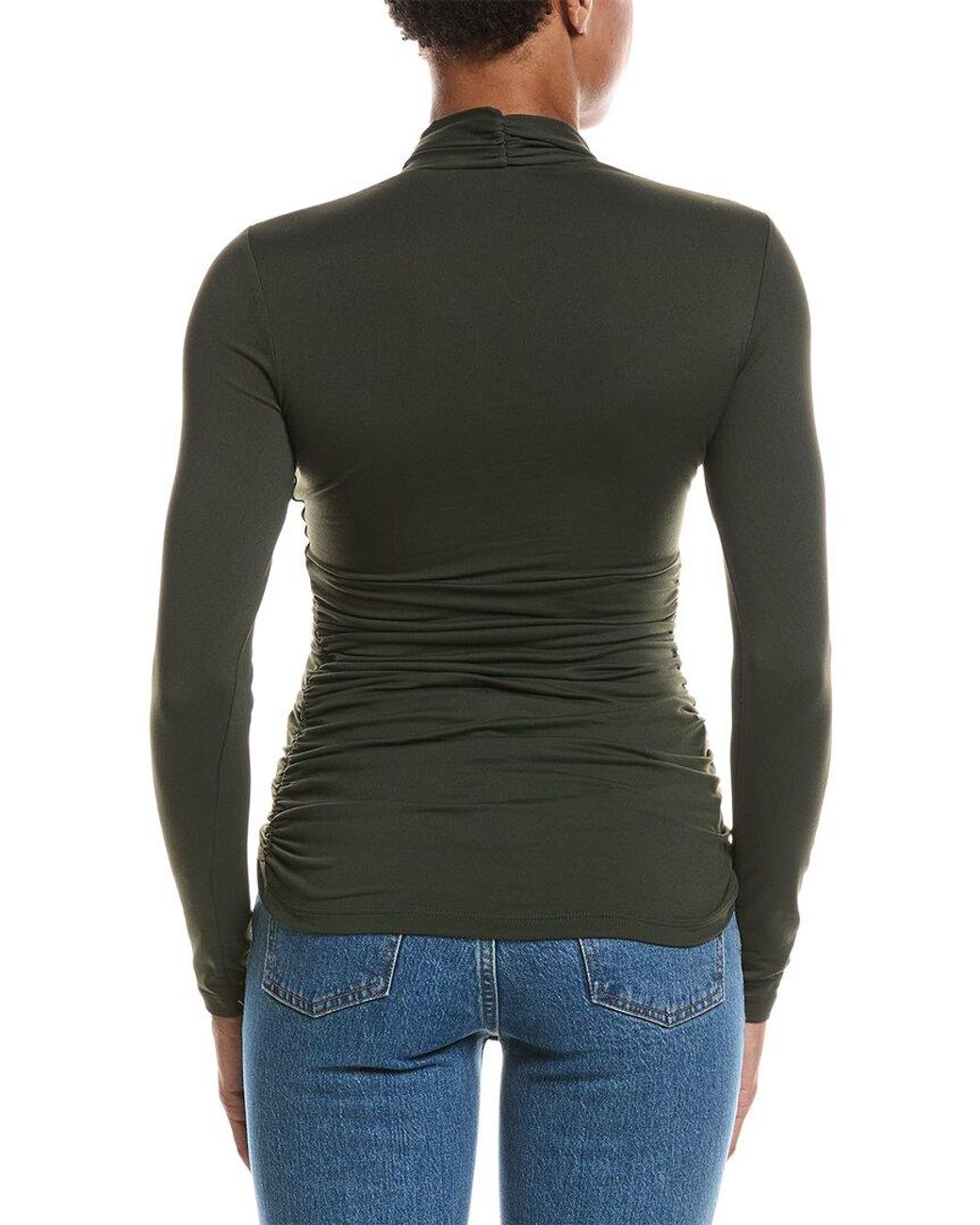 Susana Monaco Green Square Wire Gathered Top