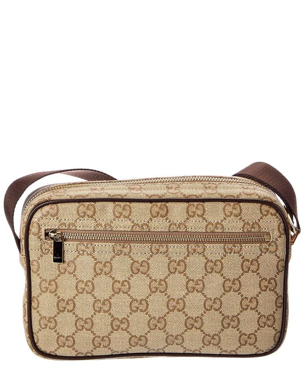 Gucci Brown Gg Coated Canvas & Leather Mini Bag