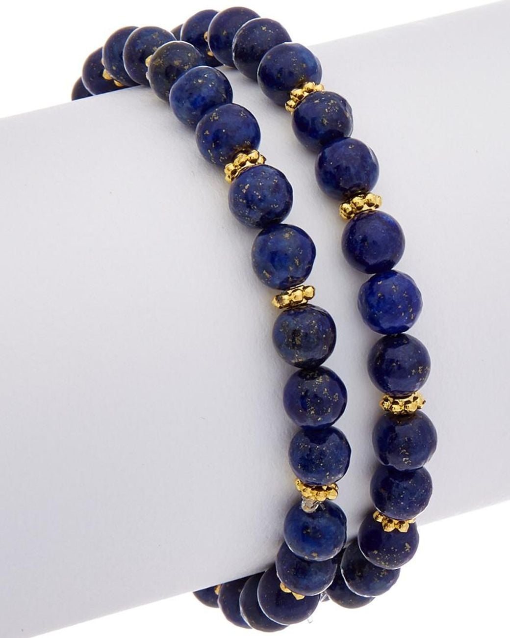 Rachel Reinhardt Jewelry Blue 14k Over Silver Gemstone Stretch Bracelet