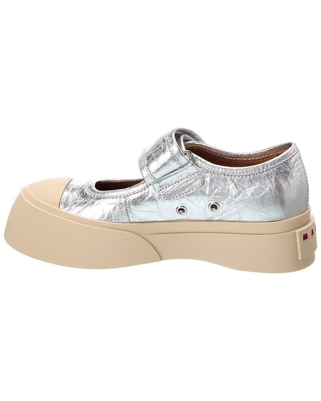 Marni White Pablo Leather Ballerina Flat