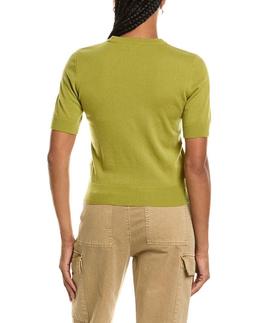 Michael Kors Green 100% Cashmere Knit Shell