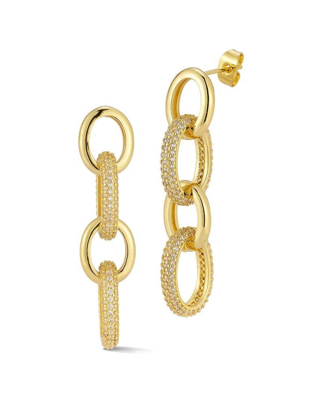 Glaze Jewelry Metallic 18K Plated Cz Drop Earrings