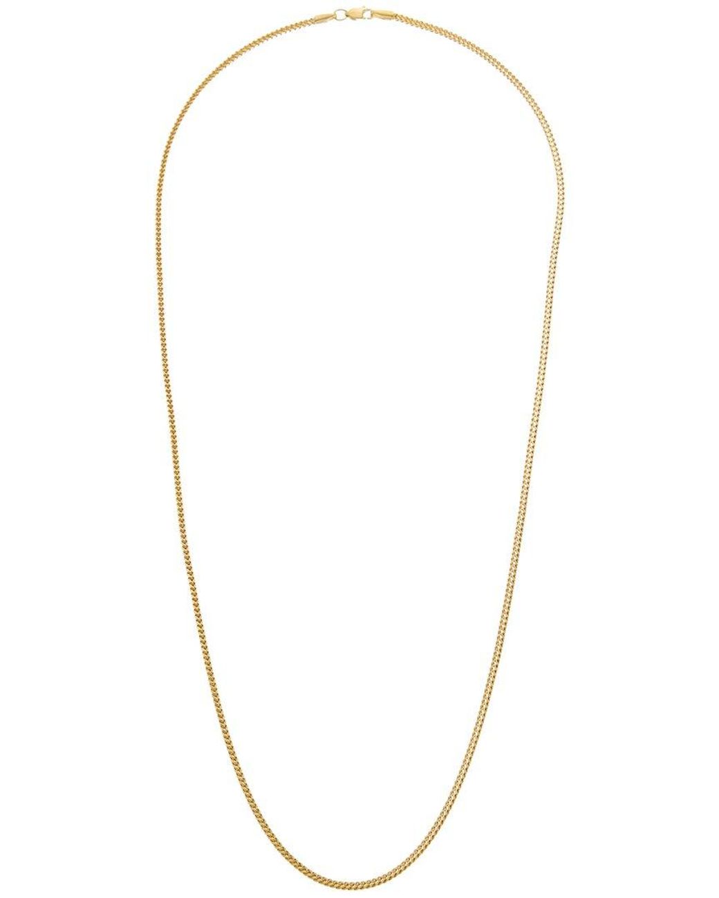 Italian Gold Metallic 10K 1.85Mm Franco Link Necklace