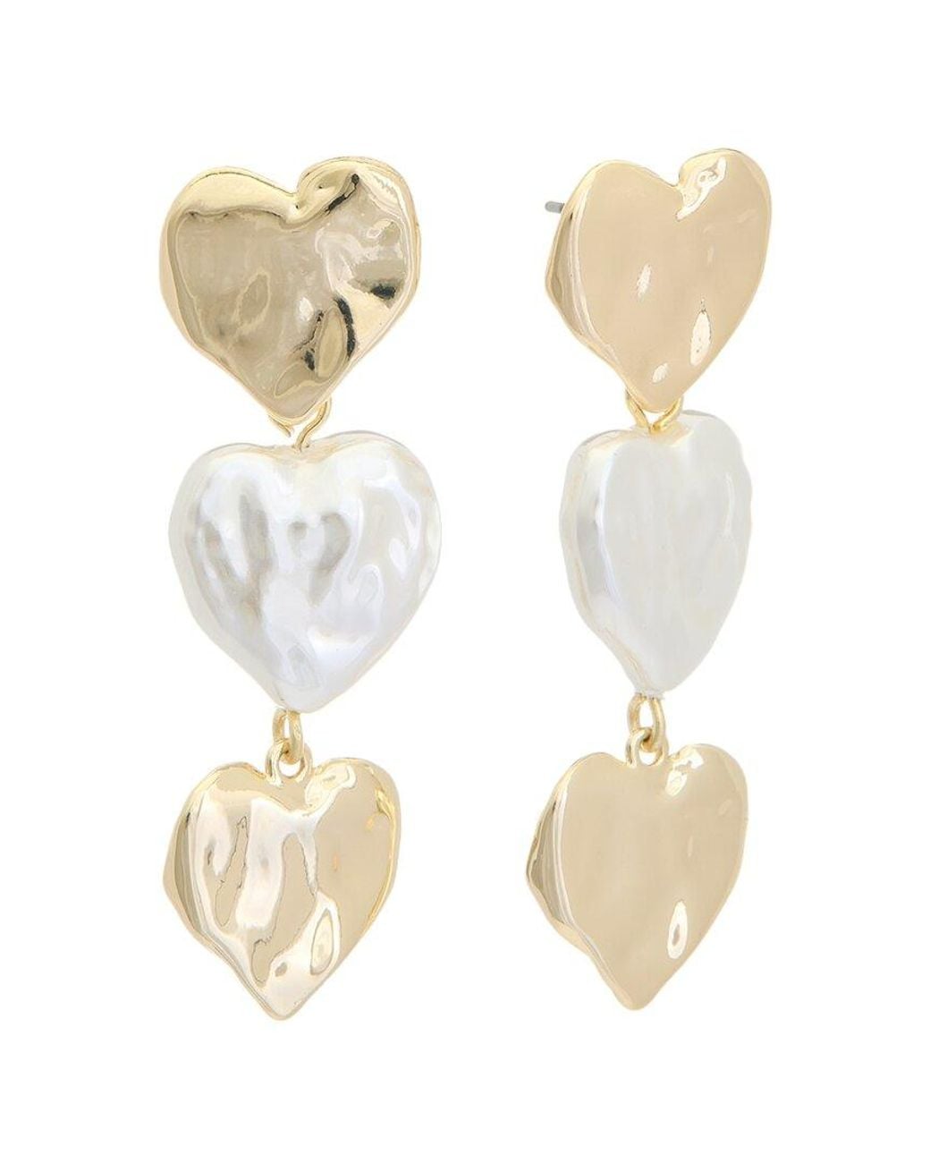 Juvell White 18K Plated Cz Drop Earrings
