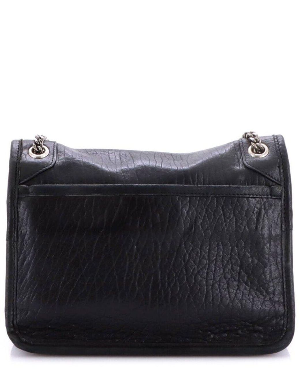 Saint Laurent Black Leather Niki Chain Flap Bag Baby (Authentic Pre-Loved)