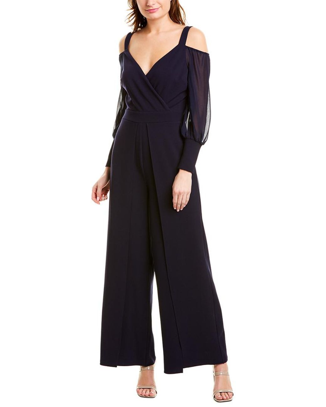 Alexia Admor Chiffon Jumpsuit in Navy (Blue) - Save 2% - Lyst