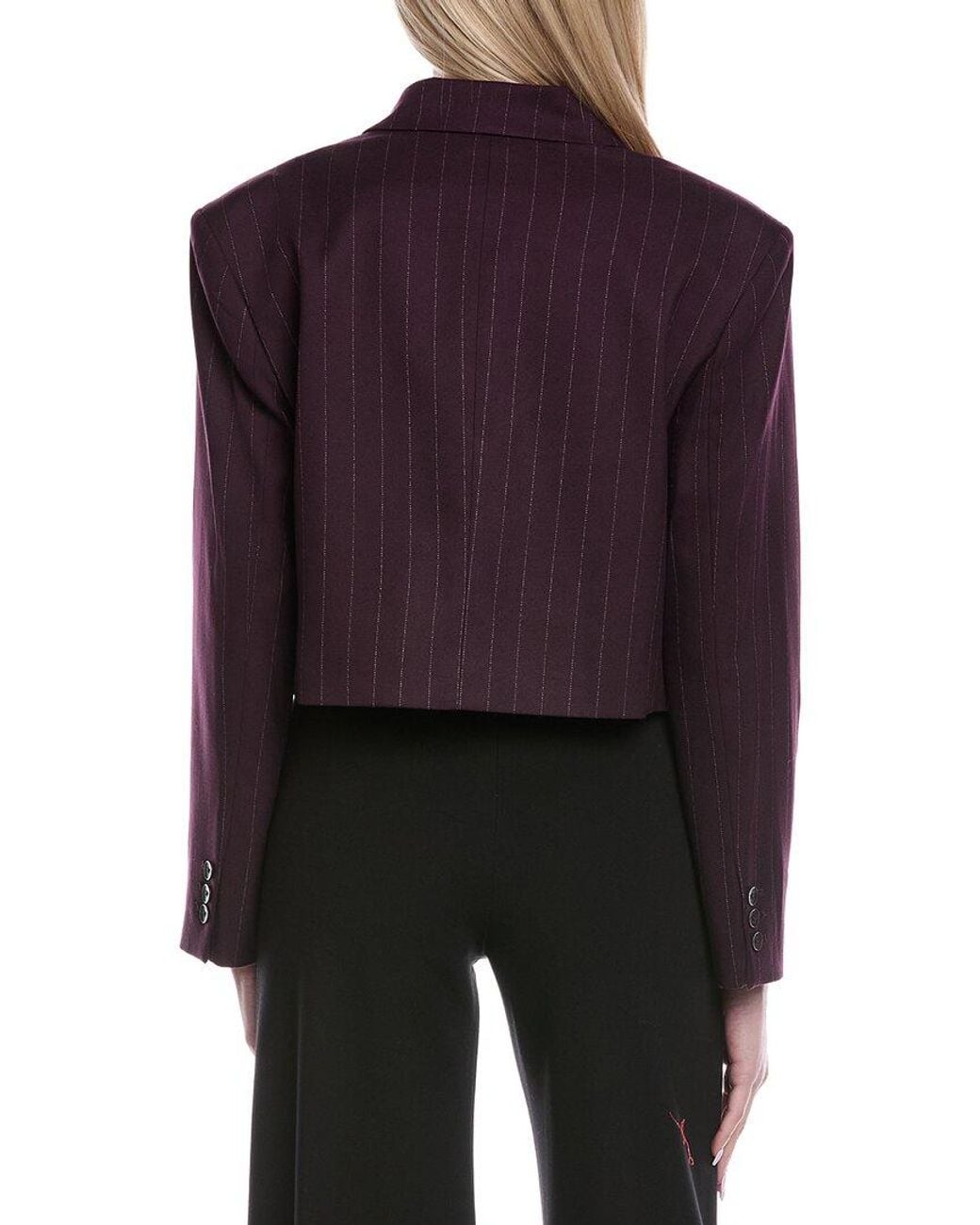 Kenneth Cole Blue Stripe Cropped Jacket