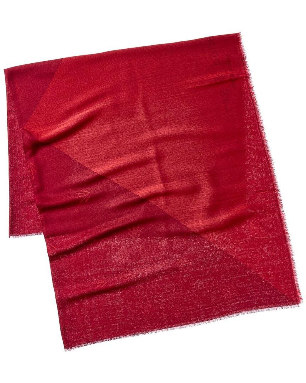 Rag & Bone Red Geo Dagger Wool-Blend Scarf