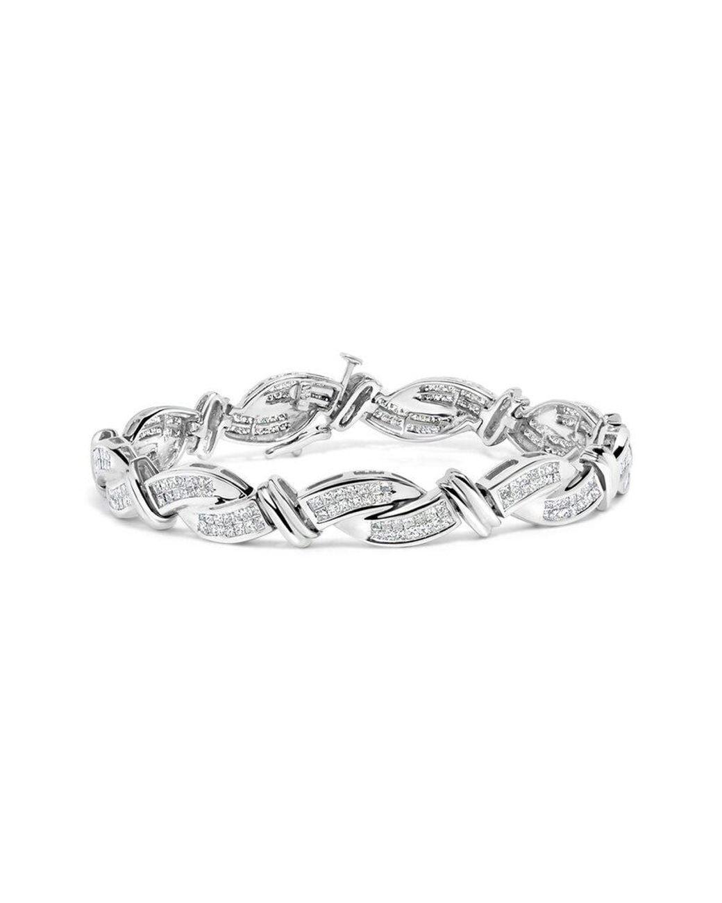 Haus of Brilliance White 14K 4.00 Ct. Tw. Diamond Link Bracelet