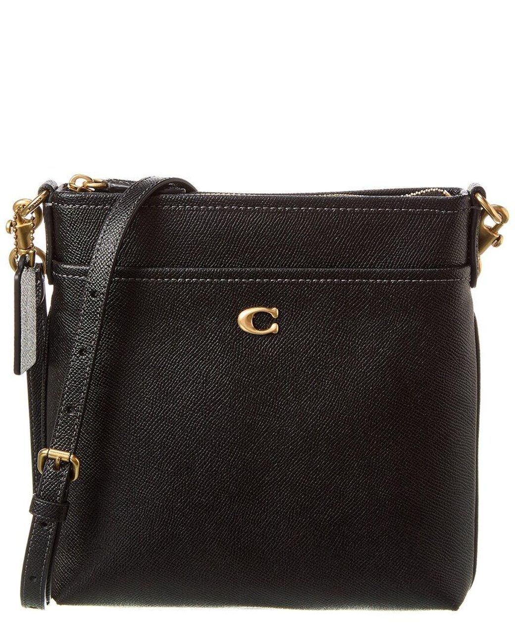 COACH Kitt Leather Crossbody in Black | Lyst
