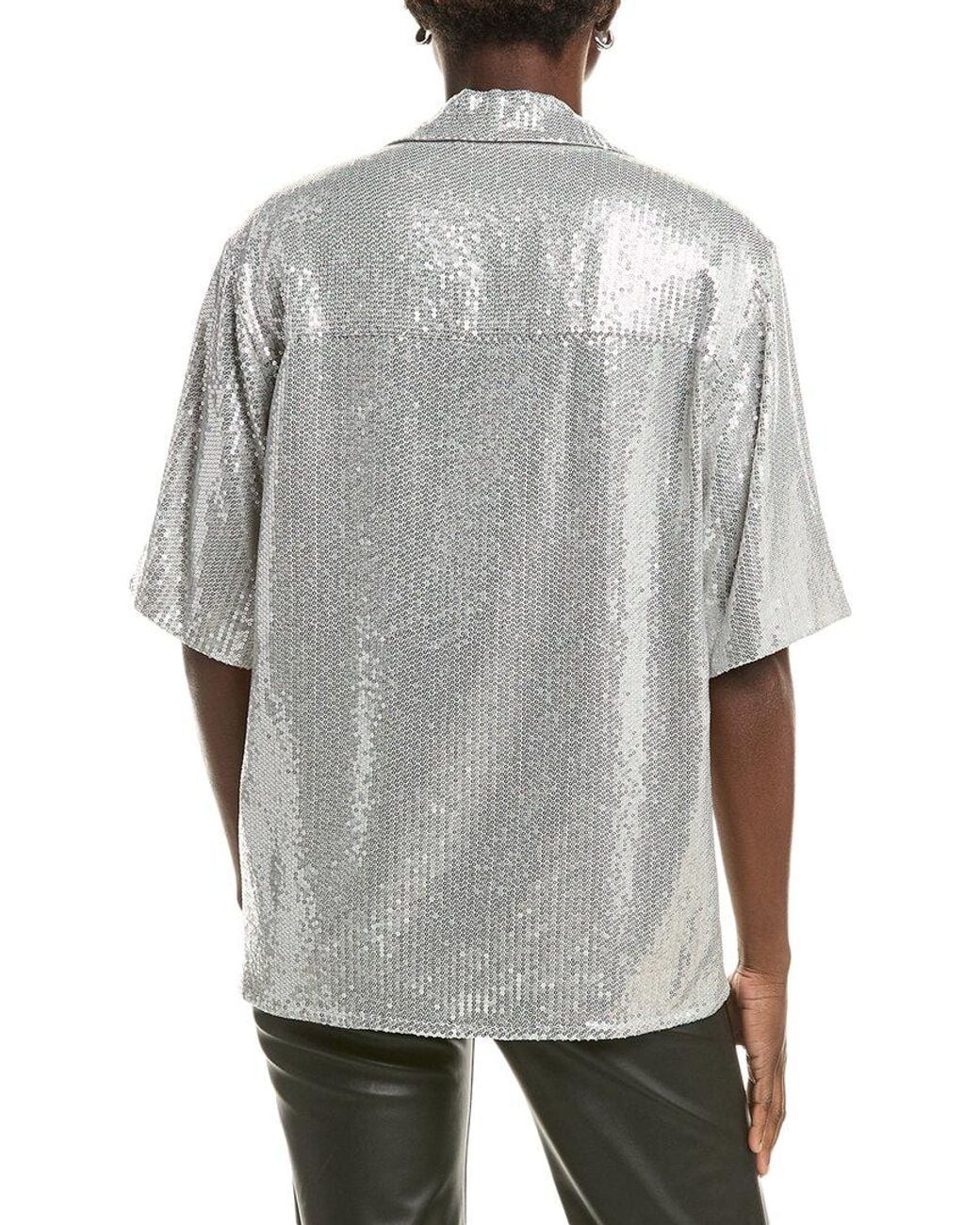 Michael Kors Gray Sequin Shirt