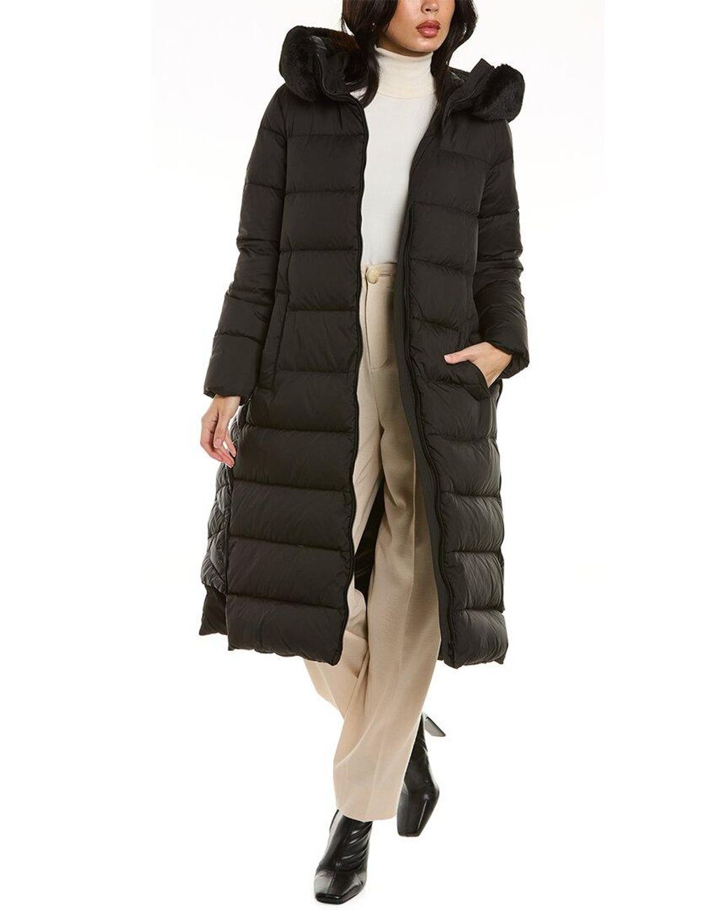 Donna Karan Hooded Down Puffer Coat in Black Lyst