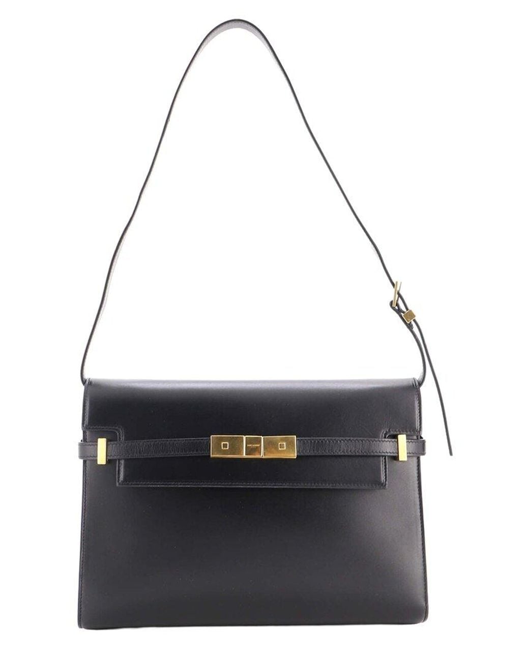 Saint Laurent Black Leather Manhattan Shoulder Bag Medium (Authentic Pre- Loved)