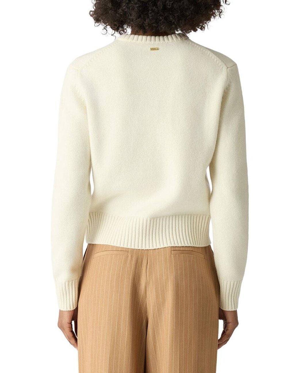 Toccin Natural Jenny Classic Crewneck Wool & Cashmere-Blend Sweater