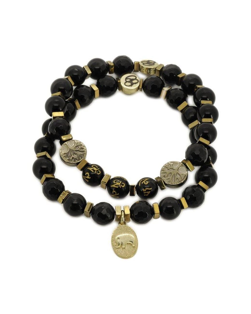 Ebru Jewelry Black One Of A Kind Onyx Beaded Bracelet