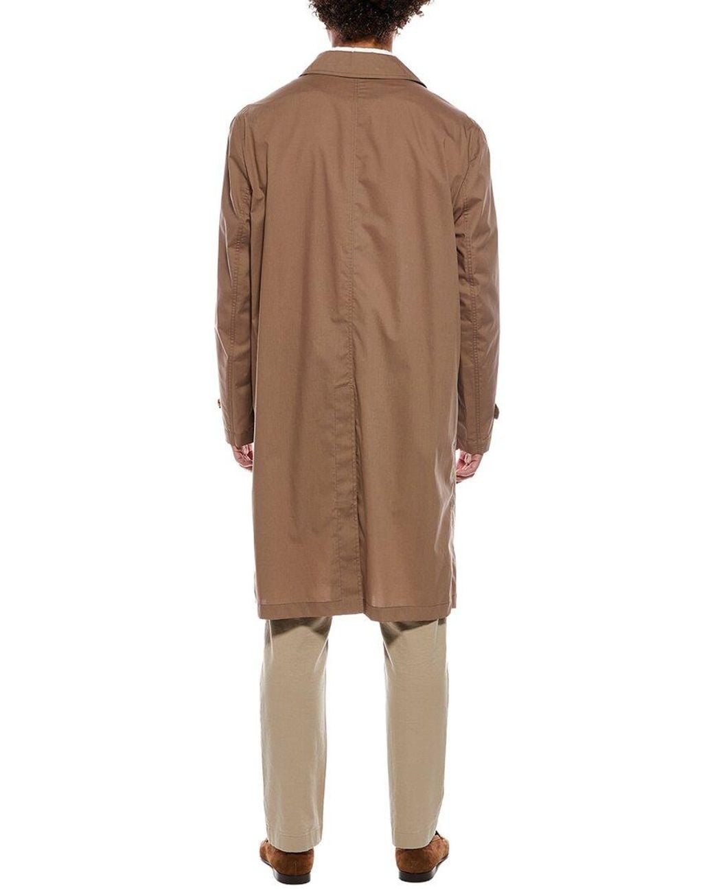 Brunello Cucinelli Natural Solid Trench Coat for men
