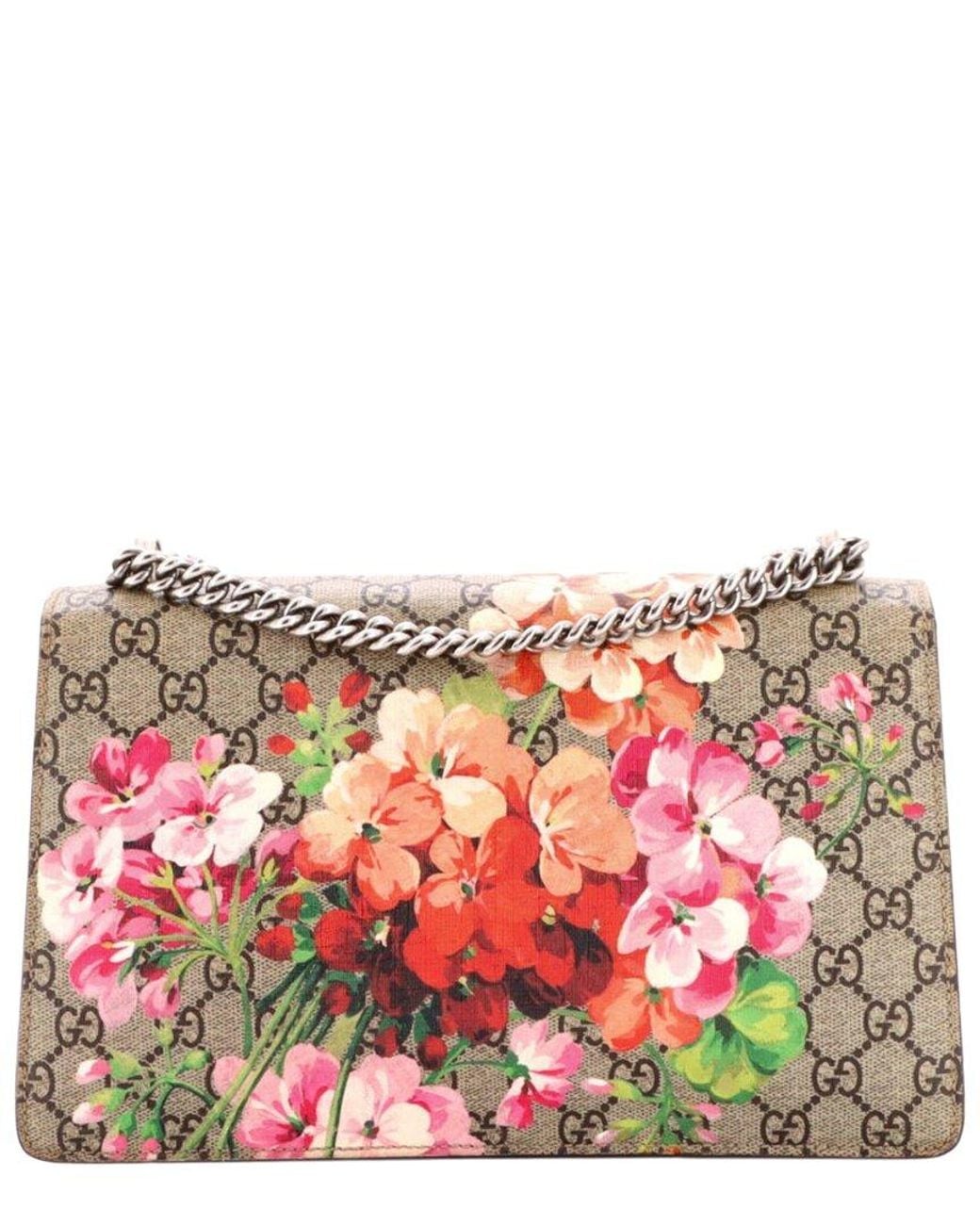 Gucci Multicolor Blooms Print Gg Coated Canvas Dionysus Bag Small (Authentic Pre- Loved)