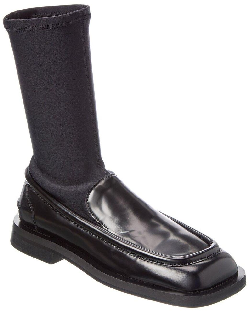 Proenza Schouler Black Satin & Leather Loafer