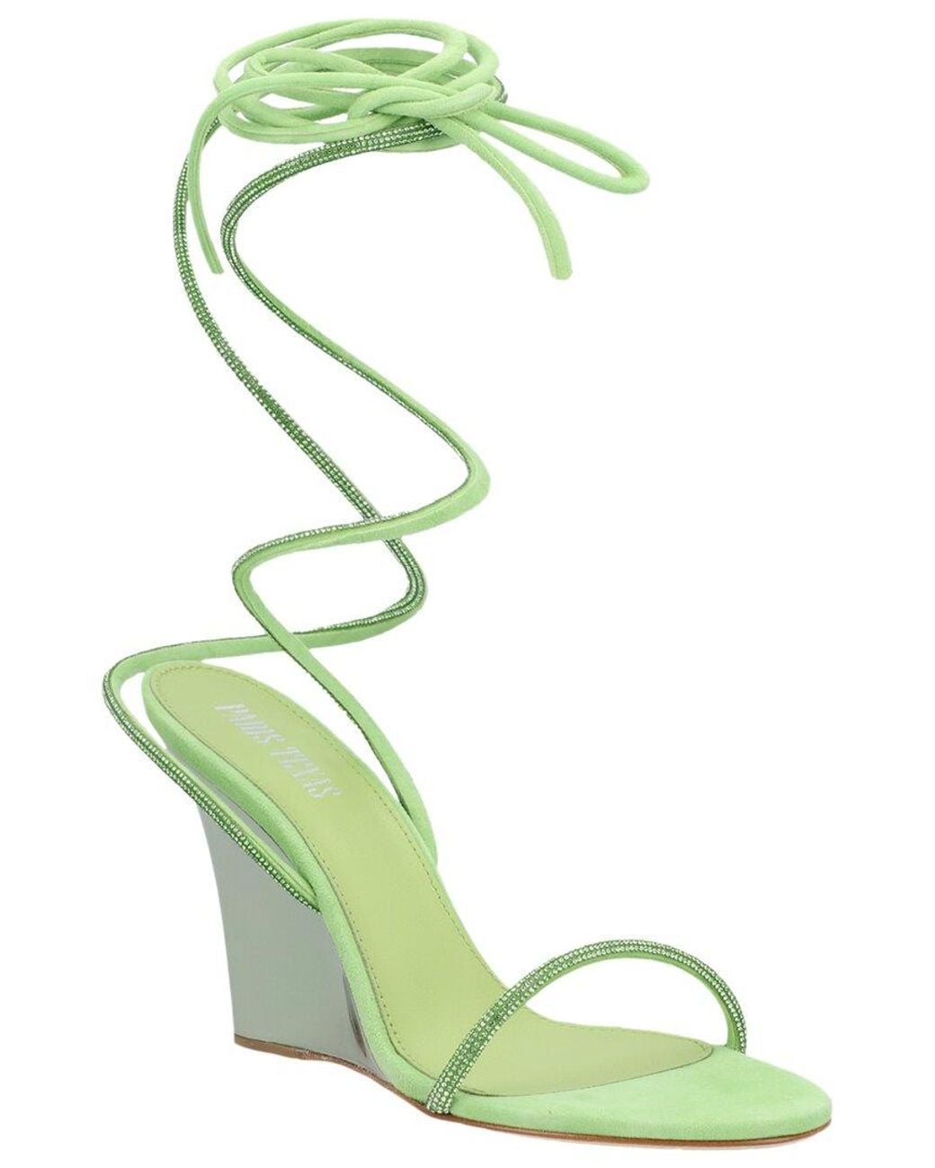 Paris Texas Green Willow Leather Sandal