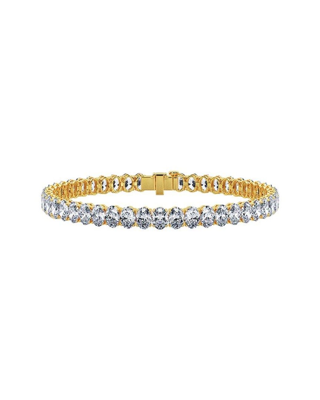 Lab Grown Diamonds White 14K 12.00 Ct. Tw. Lab-Grown Diamond Tennis Bracelet