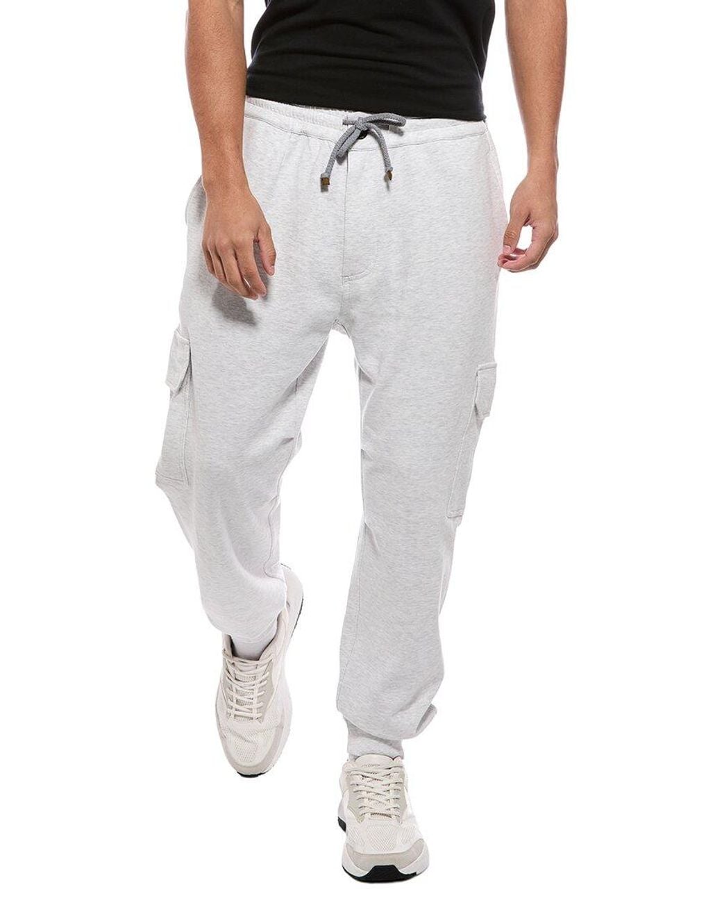 Brunello Cucinelli Gray Lounge Cargo Pant for men