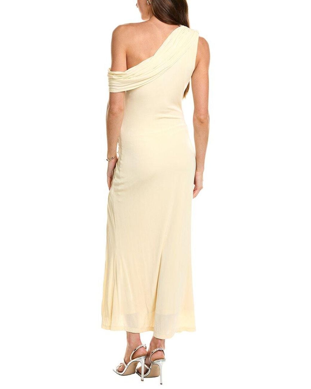 Elliatt Metallic Simone One Shoulder Maxi Dress