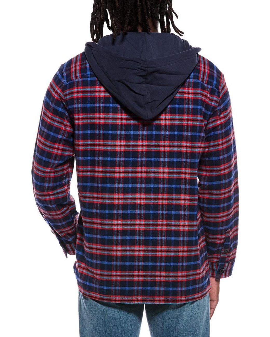 Blank NYC Blue Plaid Shirt Jacket for men