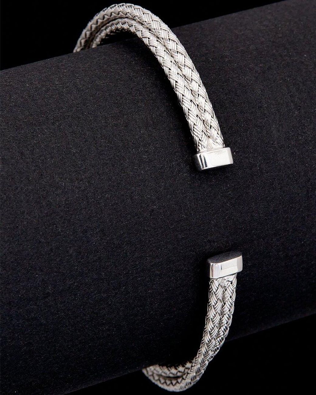 Meshmerise Black 18k Over Silver 0.2 Ct. Tw. Diamond Bracelet