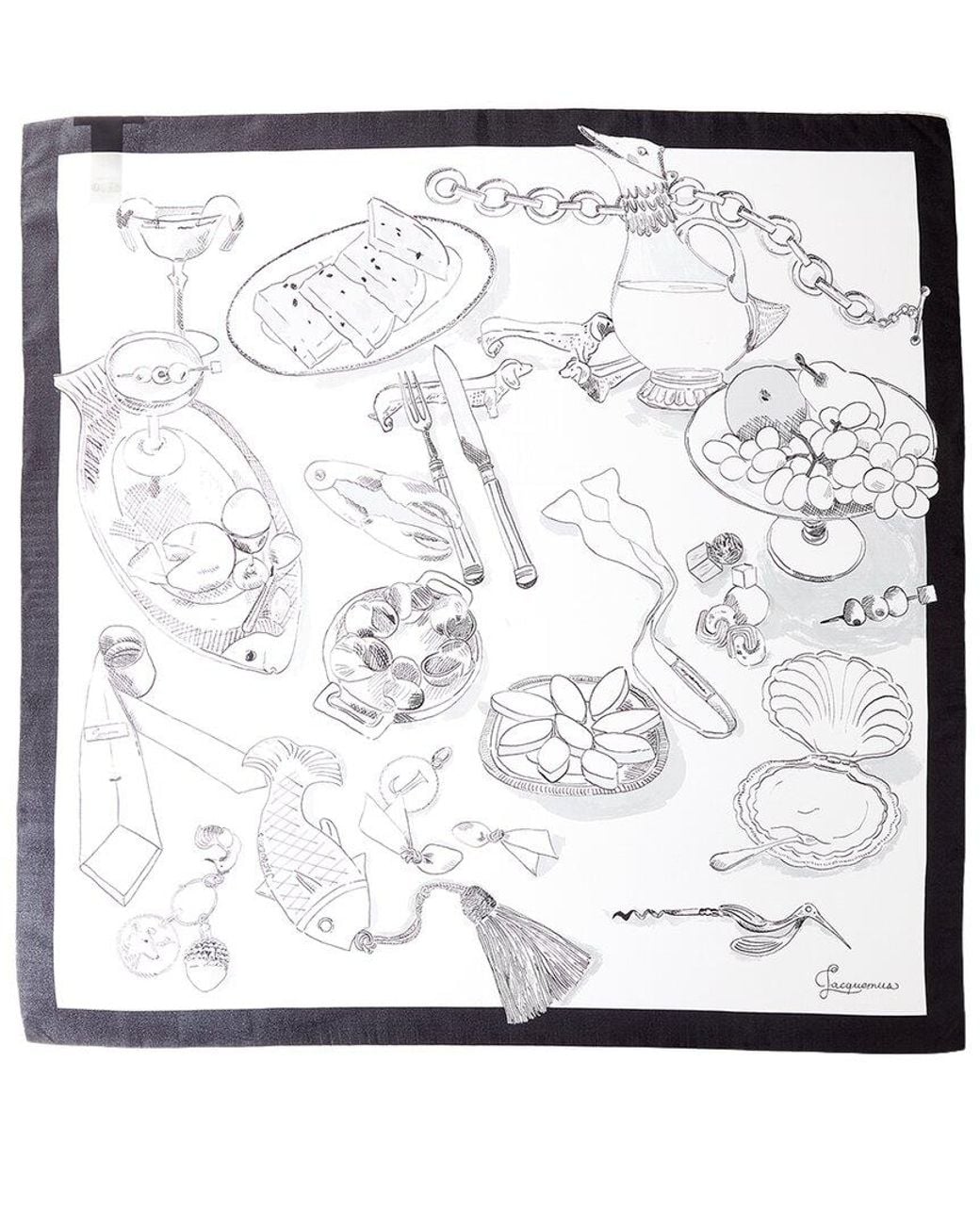 Jacquemus Metallic Silk Scarf