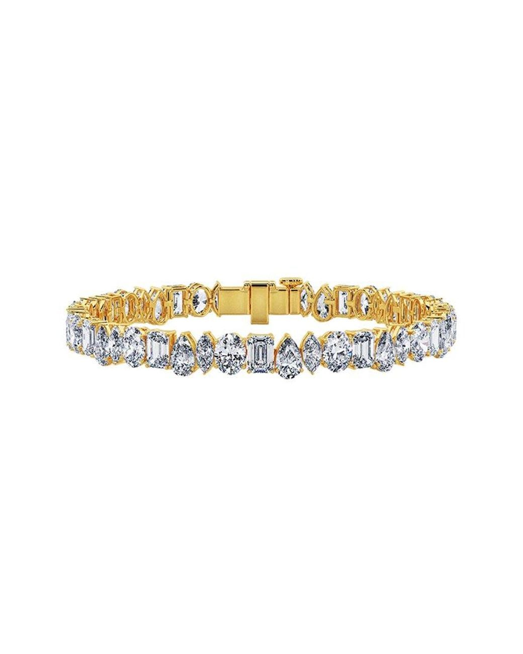 Lab Grown Diamonds White 14K 5.20 Ct. Tw. Lab-Grown Diamond Fancy Bracelet