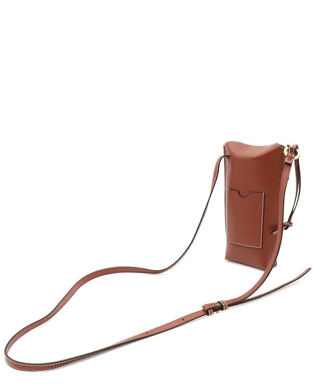 Loewe Brown Calfskin Anagram Gate Pocket Shoulder Bag (Authentic Pre-Loved)