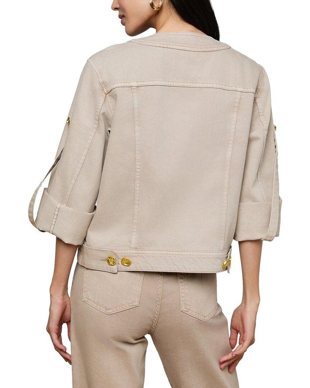 L'Agence Natural Anouk Collarless Jacket