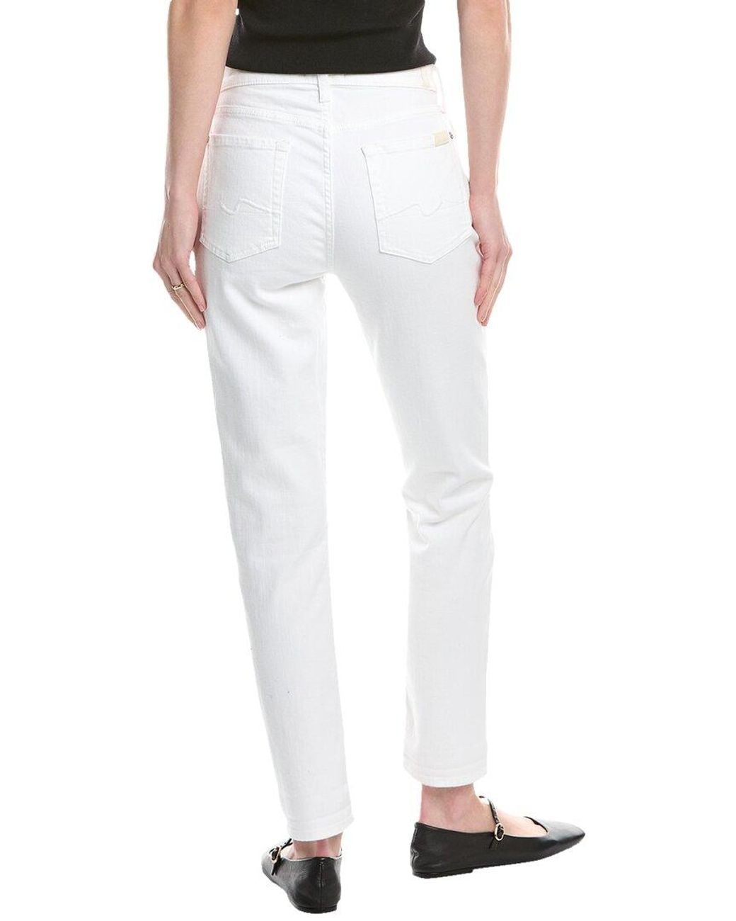 7 For All Mankind White Tailorless Vesper 1 Bootcut Jean