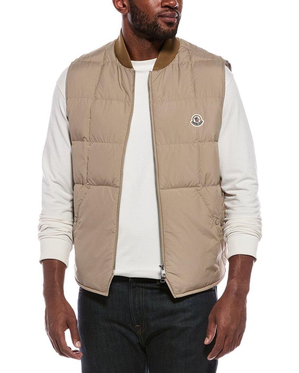 Moncler Natural Down Vest for men