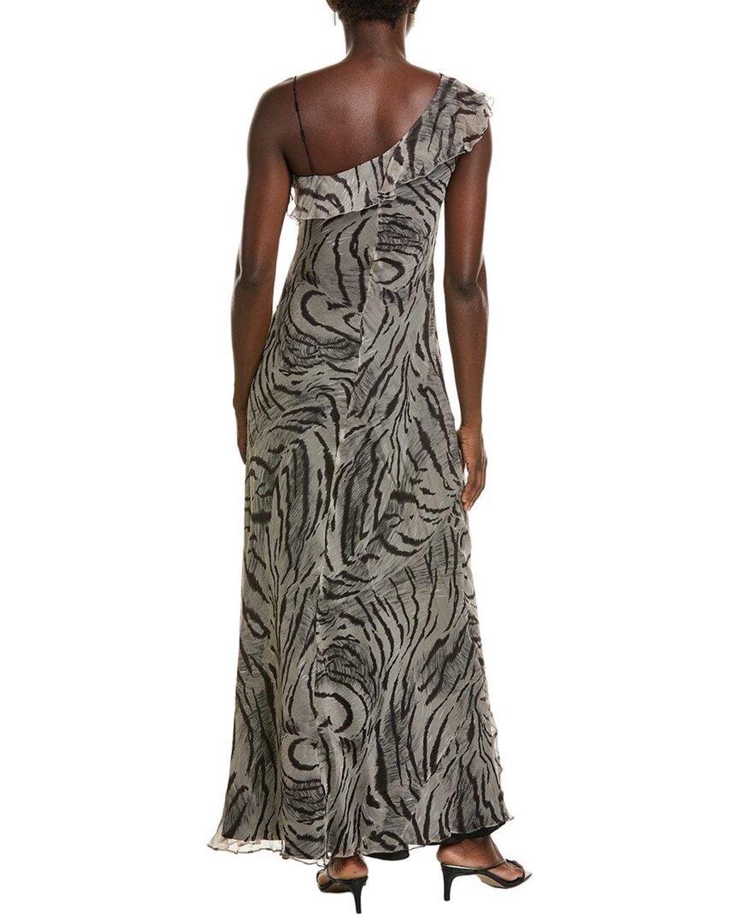 Issue New York Red Silk Shell Print Gown