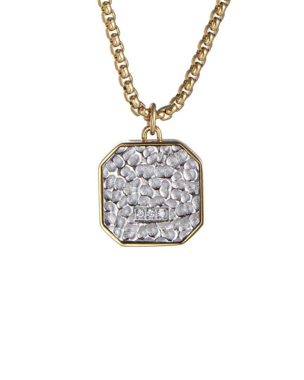 jean claude Metallic Cz Pendant Necklace