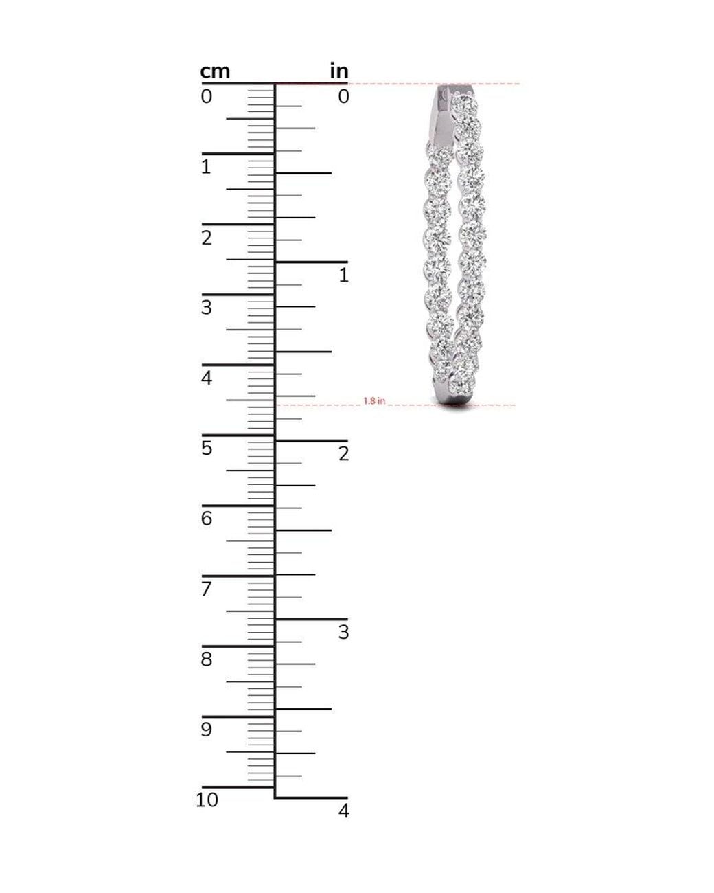 Diana M White Diana M. Fine Jewelry 14k 10.00 Ct. Tw. Lab Grown Diamond Hoops