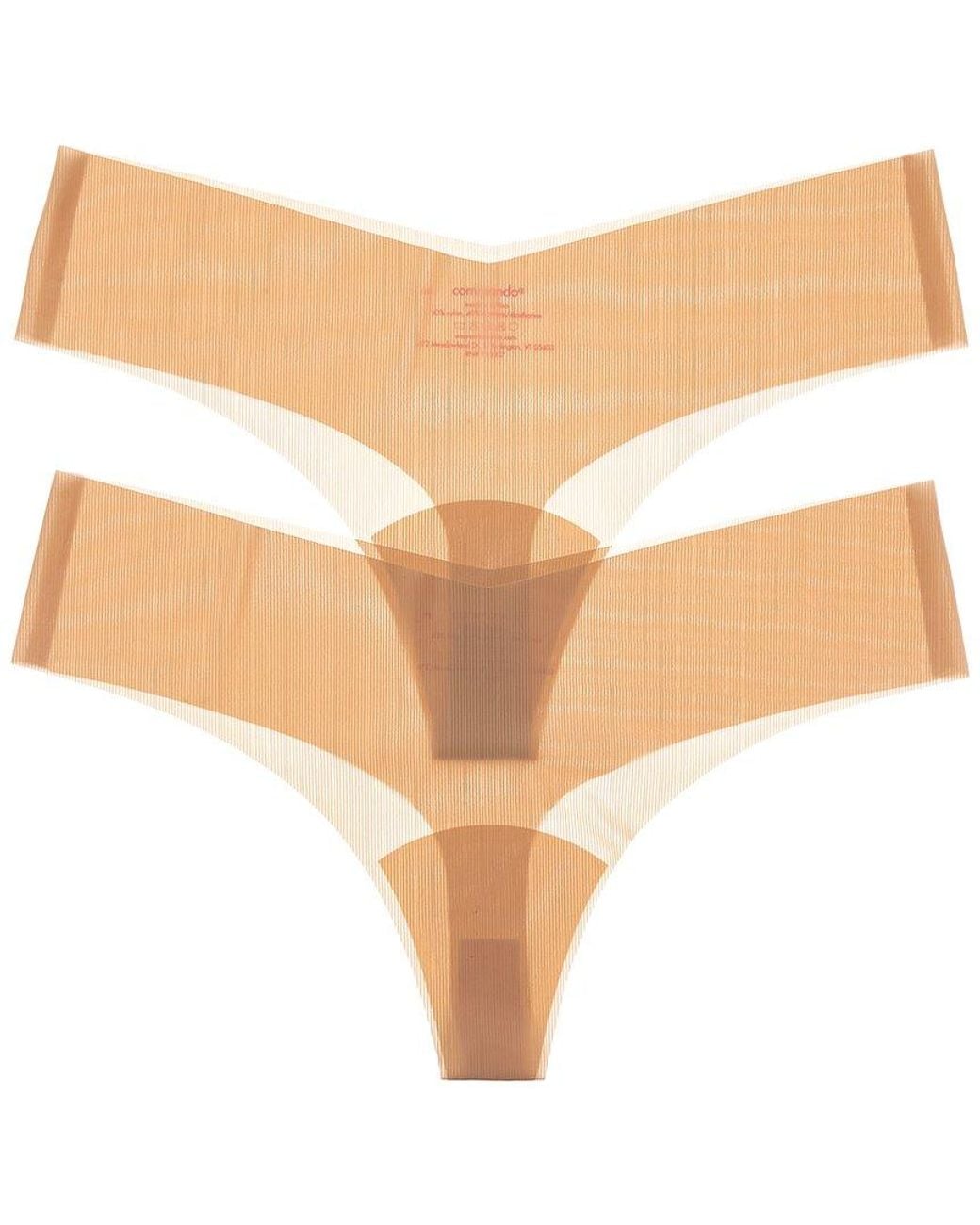 Commando 2Pk Invisible Rib Thong in Natural | Lyst