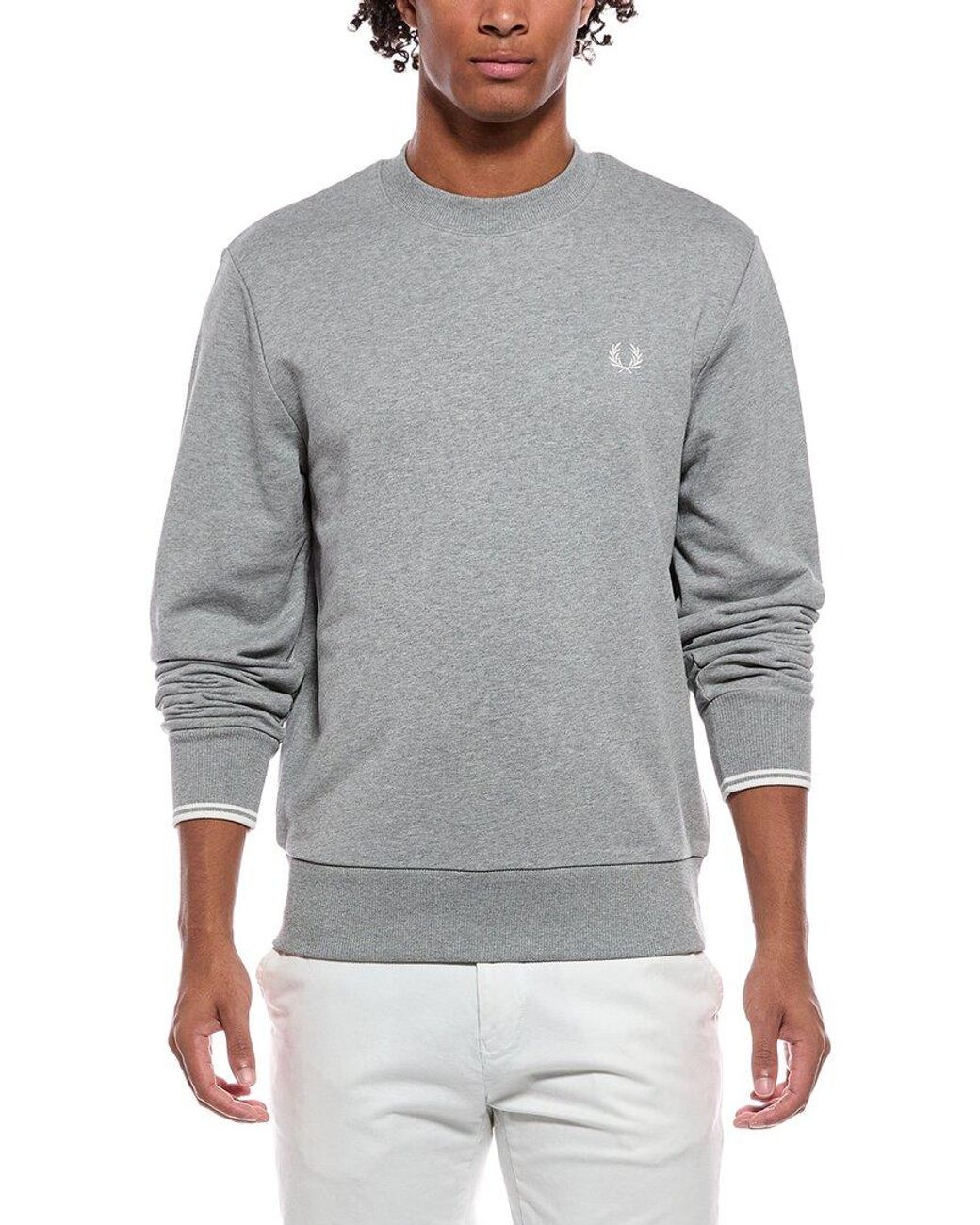 Fred Perry Gray Crewneck Sweatshirt for men